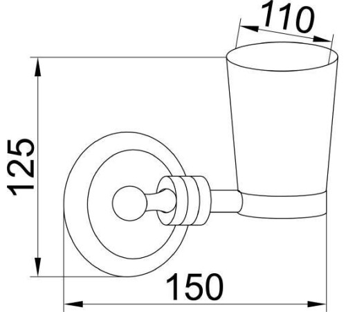 Стакан для зубных щеток подвесной Boheme Hermitage хром 10383