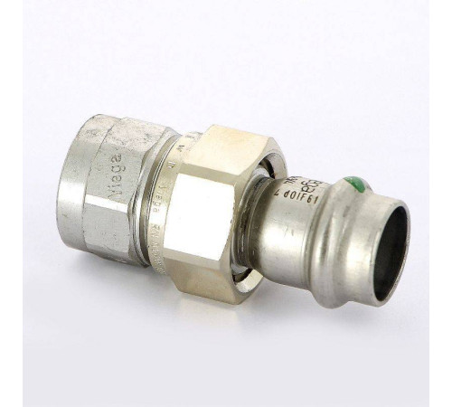 Муфта разъемная Viega Sanpress Inox 18х1/2 пресс-В с плоским уплотнением 437473
