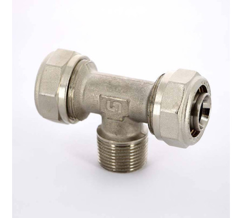 Тройник обжимной Uni-Fitt никелированный 26x3/4x26 наружная резьба 668N8380