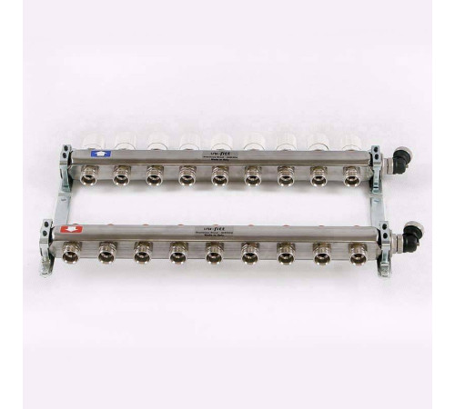 Коллекторная группа из нержавеющей стали Uni-Fitt 315S с регулировочными и термостатическими вентилями 1 x 3/4 EK 9 выходов 451I4309
