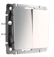 Выключатель двухклавишный (глянцевый никель) W1120002