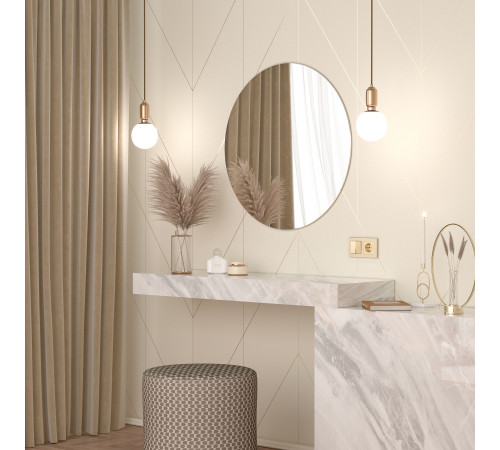 Выключатель двухклавишный проходной (шампань) W1122011