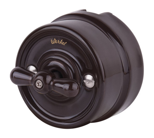 Выключатель на 4 положения двухклавишный коричневый ретро W5620014