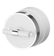 Выключатель на 4 положения двухклавишный Vintage белый матовый/хром W5822050