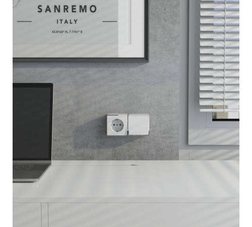 Выключатель одноклавишный проходной Gallant белый W5012001