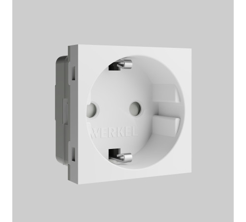 W1171160/ Модульная розетка с заземлением и шторками 4545(белый) W1171160