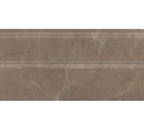 Плинтус Kerama Marazzi Серенада бежевый темный глянцевый обрезной 30x15 см FMA032R