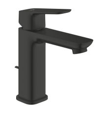 Смеситель для раковины GROHE Cubeo однорычажный размер M с донным клапаном матовый черный 1017492430