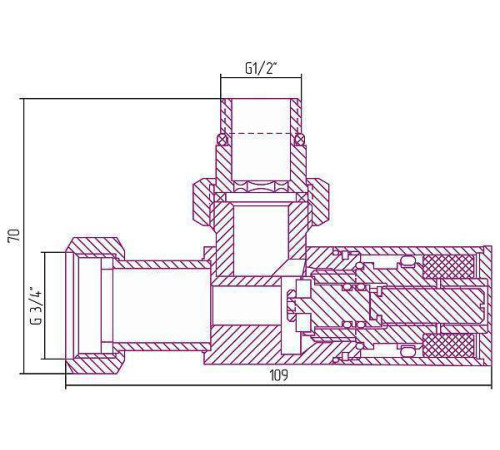 Вентиль угловой Сунержа Цилиндр G 1/2 HP - G 3/4 НГ черный матовый 31-1400-1234