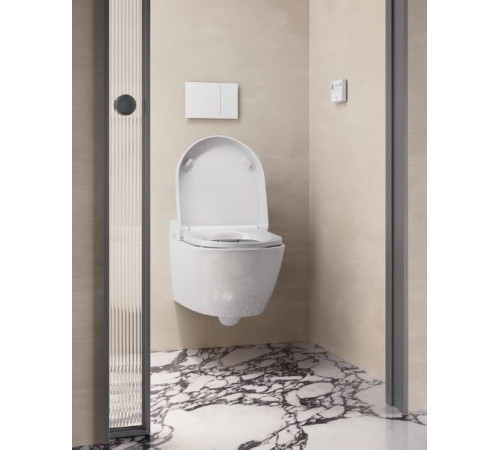 Унитаз-биде подвесной GSI WClean безободковый 590х375 мм белый матовый 7418K09