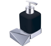 Дозатор для жидкого мыла подвесной Boheme New Venturo chrome/черный 10317-CR-B