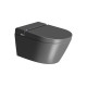 Унитаз-биде подвесной GSI WClean безободковый 590х375 мм черный матовый Ardesia 7418K26