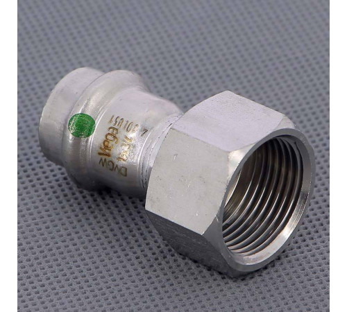 Муфта переходная пресс-В Viega Sanpress Inox нержавеющая сталь 18x3/4 436605