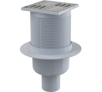 Трап для душа AlcaPlast 105x105/50 мм боковой выпуск решетка нержавеющая сталь APV32