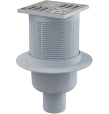 Трап для душа AlcaPlast 105x105/50 мм боковой выпуск решетка нержавеющая сталь APV32