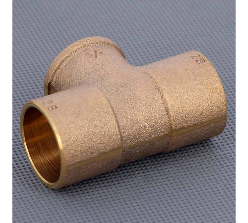 Тройник бронзовый под пайку Viega 28х3/4 ВР 112035