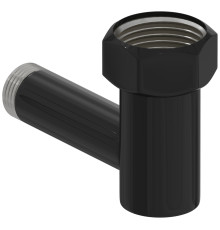 Уголок переходной Стилье G 1 НГ - G 1/2 HP черный глянцевый 172000-1012