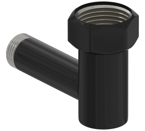 Уголок переходной Стилье G 1 НГ - G 1/2 HP черный глянцевый 172000-1012