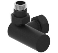 Вентиль регулировки температуры Сунержа 3D левый НР G 1/2 - НГ G 3/4 темный титан муар матовый 15-1402-1234