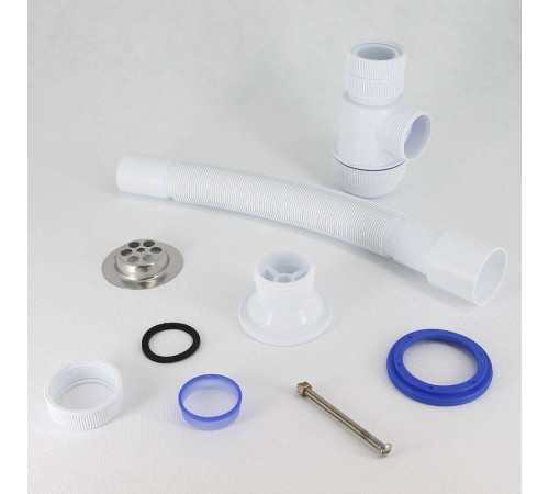 Сифон для раковины Wirquin Мини Элит 1 1/2 x 40 мм чашка 70 мм с гофротрубой 800 мм 30986760