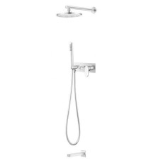 Душевой комплект встраиваемый Boheme Spectre верхний душ 22.5 см белый матовый 454-2-MW