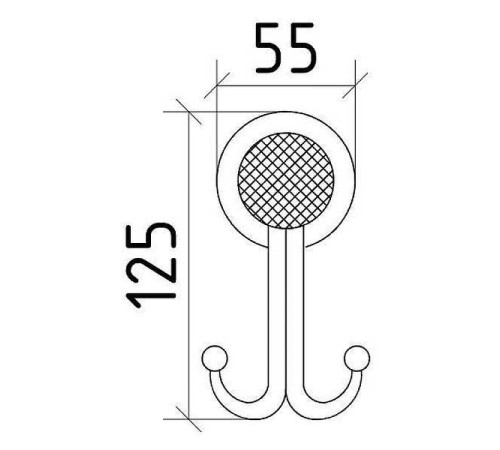 Крючок для ванной двойной Boheme Royal Cristal бронза 10926-BR-B
