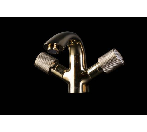 Смеситель для раковины Boheme Royal Cristal золото глянцевое 291-Royal/CRST