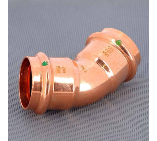 Угол пресс 45° Viega Profipress 42 мм медь 292386