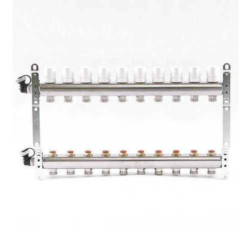 Коллекторная группа из нержавеющей стали Uni-Fitt 315S с регулировочными и термостатическими вентилями 1 x 3/4 EK 10 выходов 451I4310