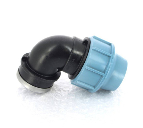 Угольник обжимной Unidelta Deltone 40х1 1/4 внутренняя резьба для ПНД труб 1009040005