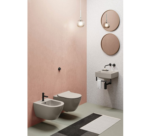 Унитаз подвесной безободковый GSI Pura Swirlflush 2.0 550x360 мм Tortora Matte 8815FR505