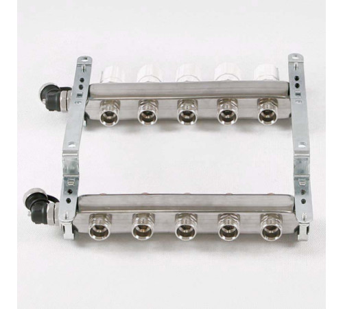 Коллекторная группа из нержавеющей стали Uni-Fitt 315S с регулировочными и термостатическими вентилями 1 x 3/4 EK 5 выходов 451I4305