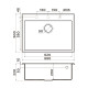 Кухонная мойка Omoikiri Tedori 68-PL Tetogranit 68x50 см платина 4993971