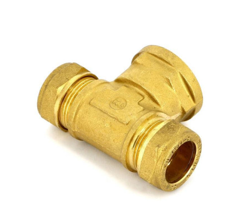 Тройник обжимной с внутренней резьбой Tiemme 22х3/4х22 1000066