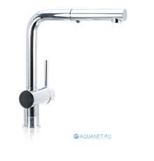 Смеситель для кухни Paffoni Light с выдвижным душем 2 режима хром LIG285CR-MET
