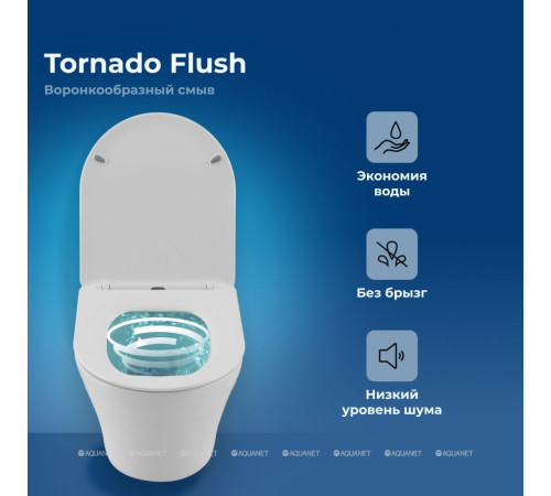 Унитаз подвесной Aquanet ZVEZDA-3 безободковый с сиденьем Soft Close ZV-3