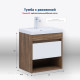 Тумба с раковиной Aquanet Тренд 50 дуб рустикальный/белый сатин 00345808