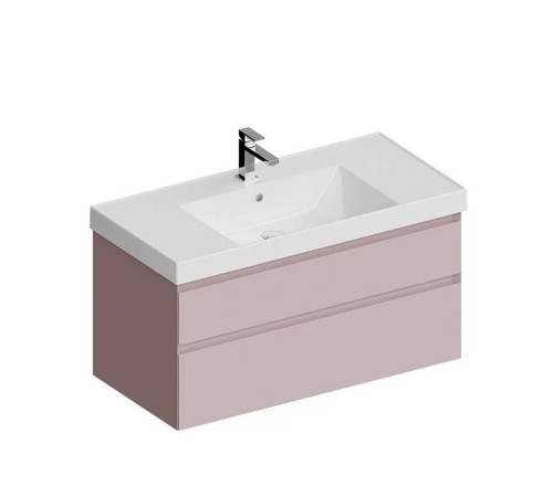 Тумба подвесная Kerama Marazzi Cubo 100 см с ящиками мальва матовая CUB.100.2\MAL