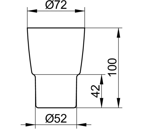 Стакан хрустальный KEUCO City.2 прозрачный без держателя 02350 009000