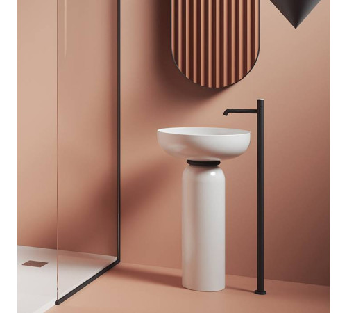 Раковина на пьедестале Artceram Jolie 50 см белый матовый/черный ACA073 17