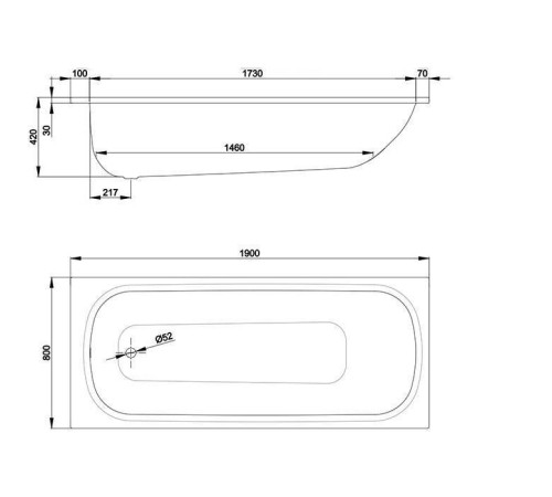 Ванна стальная Bette Form 190х80х42 см антишум Антислип Sense 2951-000 AD AS