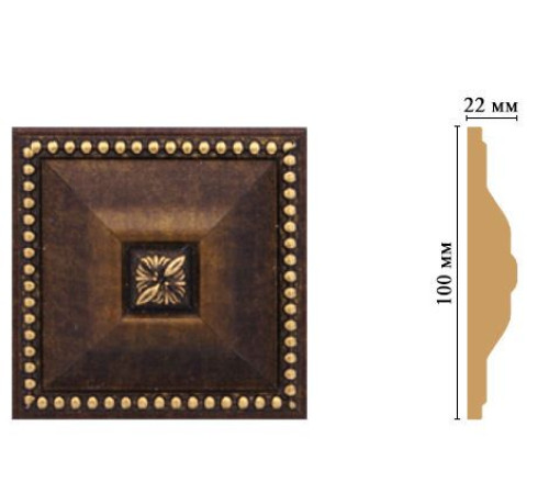 Вставка декоративная Decomaster D209-56 100x100x22 мм D209-56