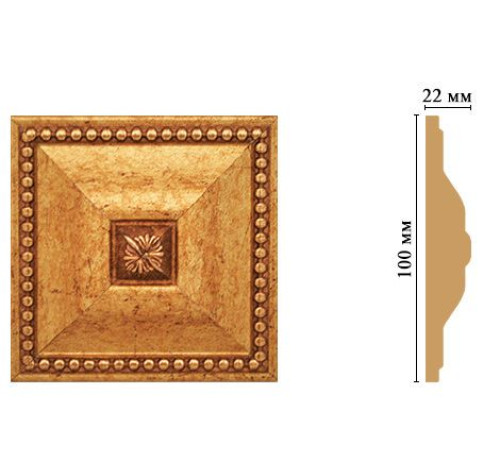 Вставка декоративная Decomaster D209-58 100x100x22 мм D209-58