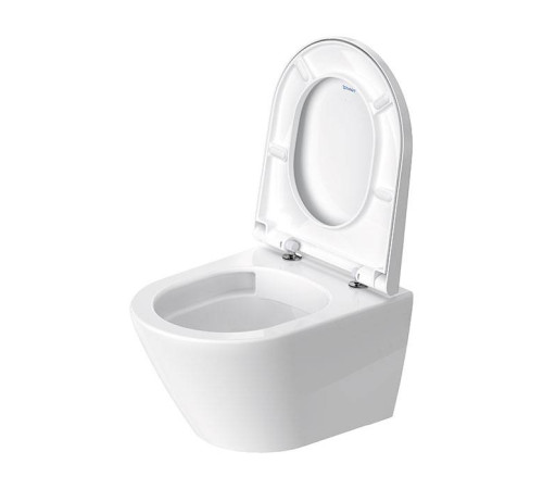 Унитаз подвесной Duravit D-Neo 48x37 см безободковый с сиденьем микролифт белый 45880900A1