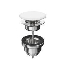 Донный клапан Kerama Marazzi для раковины белый глянцевый DRR.1/WHT