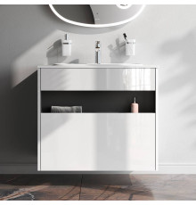 База под раковину AM.PM Func 80 см с нишей и 1 ящиком белый глянец M8FFUX0801WG