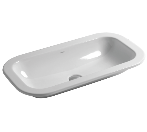 Раковина Azzurra Glaze 69х38 см без отверстия GLLI06938000BI