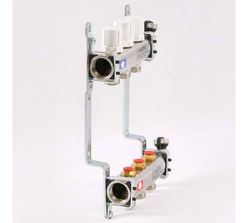 Коллекторная группа из нержавеющей стали Uni-Fitt 315S с регулировочными и термостатическими вентилями 1 x 3/4 EK 3 выхода 451I4303