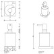 Дозатор для жидкого мыла Decor Walther Contract WSP подвесной черный матовый 0651660