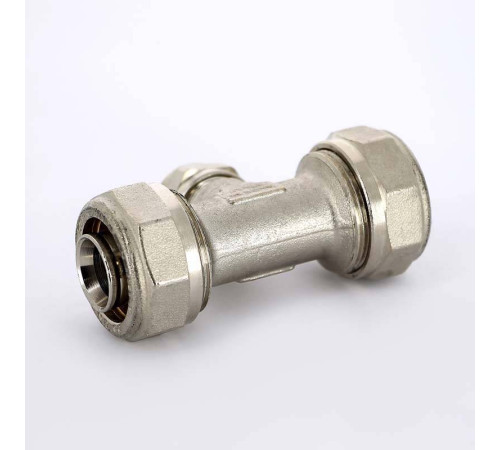 Тройник обжимной никелированный Uni-Fitt 26х16х26 мм 666N8680